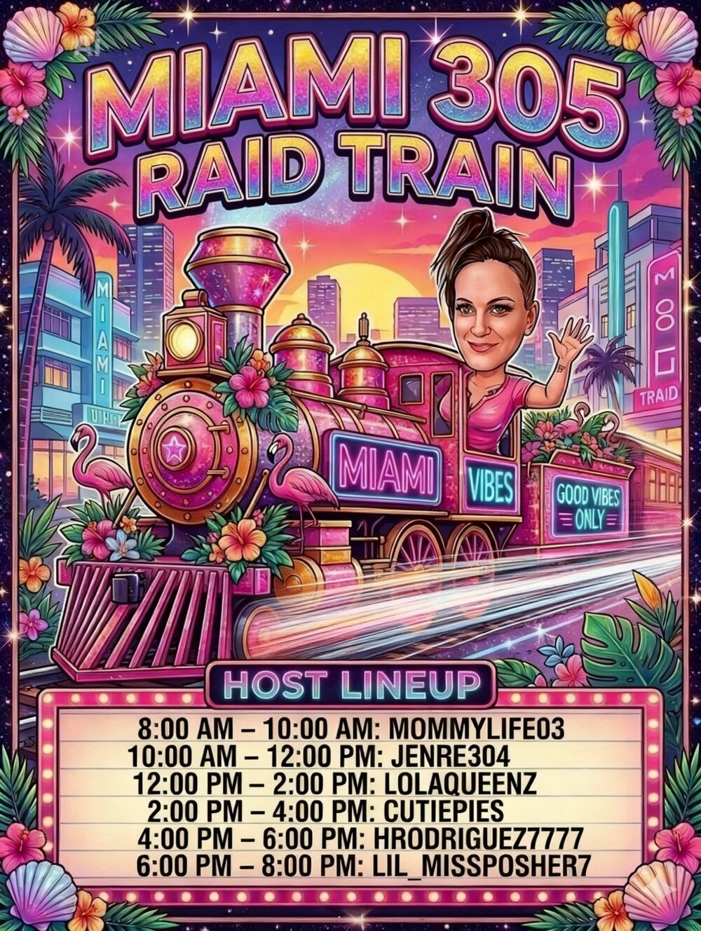 JOIN ME FOR THE MIAMI 305 RAID TRAIN 🚂💨 SATURDAYS